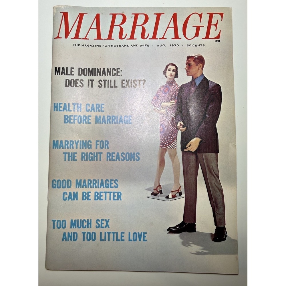 Vintage Marriage Magazine 1970 Relationships Advice Social Culture Retro Cover